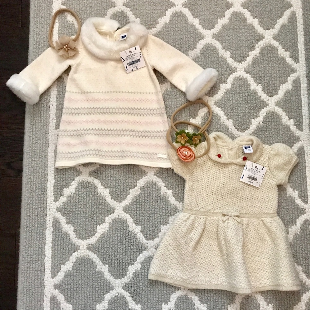 NEW Janie & Jack Lot of 2 Luxury Dresses